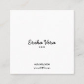 Schöne 3D-Pop-Visitenkarte   Quadratische Visitenkarte (Rückseite)