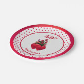 Schöne 40 Jahre alt Pappteller (Schrägansicht)