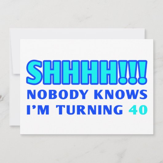 Schöne 40 Jahre alte Einladungen (Vorderseite)