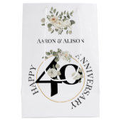 Schöne 40-jährige Jubiläumsnadel Mittlere Geschenk Geschenktüte (Rückseite)