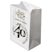 Schöne 40-jährige Jubiläumsnadel Mittlere Geschenk Geschenktüte (Rückseite Schrägansicht)