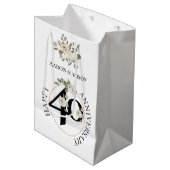 Schöne 40-jährige Jubiläumsnadel Mittlere Geschenk Mittlere Geschenktüte (Vorderseite Schrägansicht)
