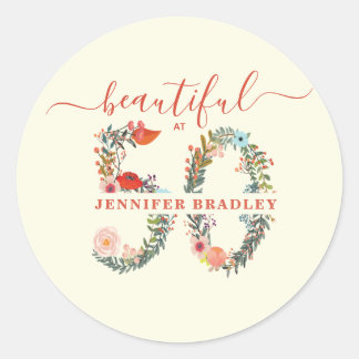 Schöne 50 Geburtstagsparty Sticker