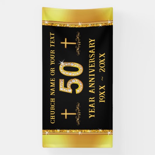 Schöne, 50. Kirchenjubiläum, Dekorationen, Banner (Vertikal)