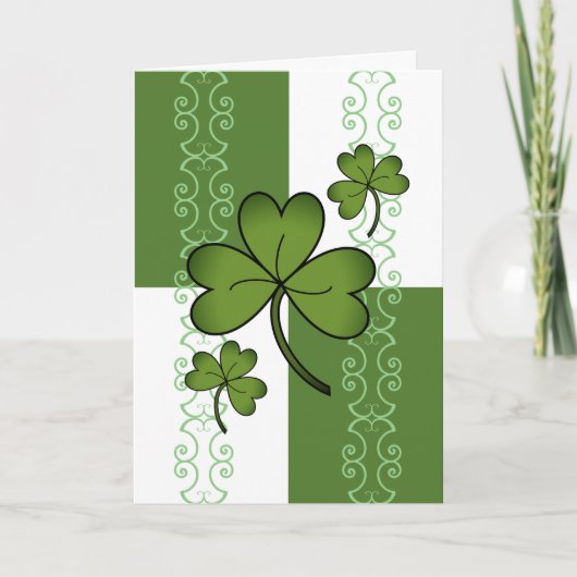 Schöne 5"x7" St. Patrick's Day Grußkarte Karte (Vorderseite)