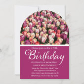 Schöne 70. Geburtstagsfeier Tulpen Einladung (Vorderseite)