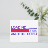 Schöne, 70 Jahre alte Geburtstagsdesigns Postkarte (Stehend Vorderseite)