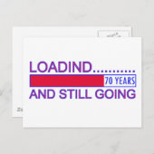 Schöne, 70 Jahre alte Geburtstagsdesigns Postkarte (Vorne/Hinten)