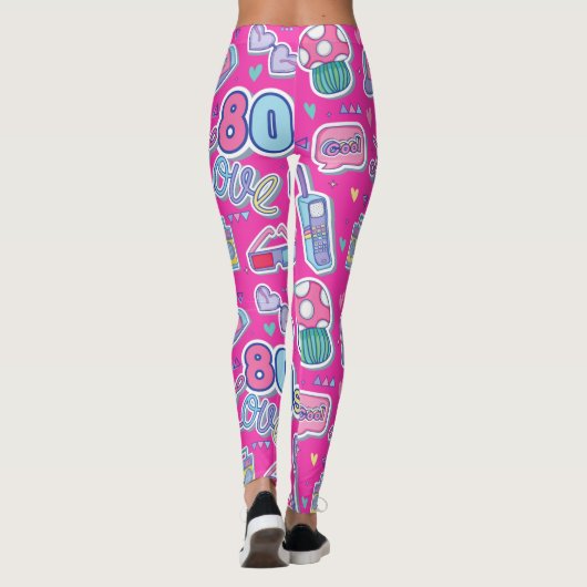 Schöne 80er Leggings Design Muster (Rückseite)