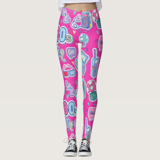 Schöne 80er Leggings Design Muster