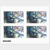 Schöne abalone Muschel Rechteckiger Aufkleber (Blatt)