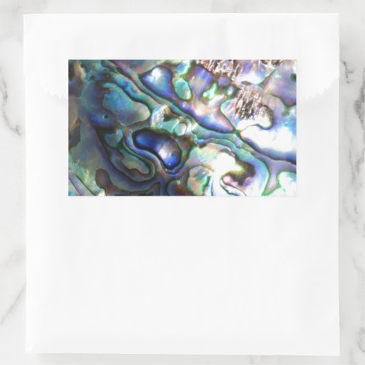 Schöne abalone Muschel Rechteckiger Aufkleber (Tasche)