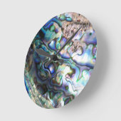 Schöne abalone Muschel Runde Wanduhr (Winkel)