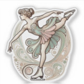 Schöne Abbildung Skater Aufkleber (Vorderseite)