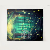 Schöne Abendliche Hochzeitskulisse Wandteppich (Vorderseite (Horizontal))