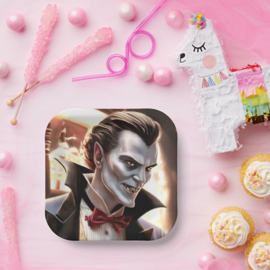 Schöne, aber blutdurstig, Dracula Pappteller (Party)