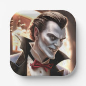 Schöne, aber blutdurstig, Dracula Pappteller (Vorderseite)