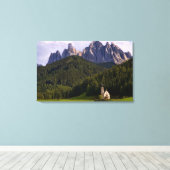 Schöne abgeschiedene einsame Kirche genannt Rainui Leinwanddruck (Insitu (Holzboden))