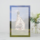 Schöne abgeschiedene einsame Kirche namens Rainui Briefpapier (Stehend Vorderseite)