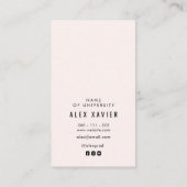 Schöne Abschluss Einsteckkarte Visitenkarte (Rückseite)