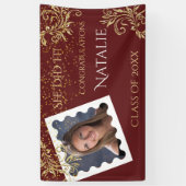 Schöne, Abschluss, Imitate Glitzer, Custom Foto, Banner (Vertikal)