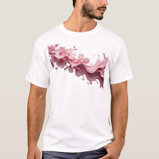 Schöne ABSTRACTE BLUMEN stilvolle Aussage T-Shirt (Vorderseite)