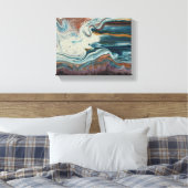 Schöne Abstrakte Agate Design-Farbgebung Leinwanddruck (Insitu (Schlafzimmer))