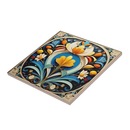 Schöne Abstrakte Art Deco Keramik Tile Fliese (Seite)