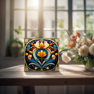 Schöne Abstrakte Art Deco Keramik Tile Fliese