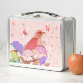 Schöne Abstrakte Birds Metal Lunch Box (Beispiel)