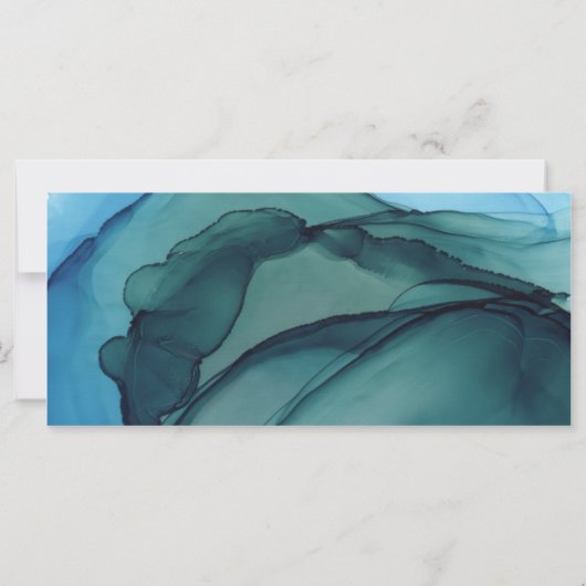 Schöne Abstrakte blaue Aquarellfarbe (Rückseite)