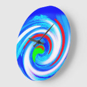 Schöne abstrakte blaue Kunst Große Wanduhr (Winkel)