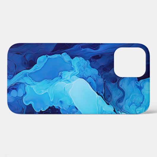Schöne Abstrakte Blaue Moderne Kunst Case-Mate iPhone Hülle (Rückseite (Horizontal))