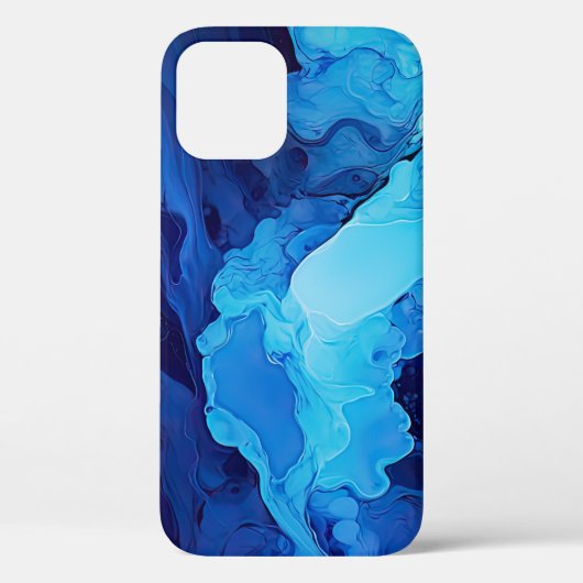 Schöne Abstrakte Blaue Moderne Kunst Case-Mate iPhone Hülle (Rückseite)