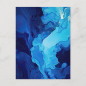 Schöne Abstrakte Blaue Moderne Kunst Postkarte (Vorderseite)