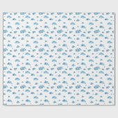 Schöne abstrakte blaue Wasserfarben Geschenkpapier (Flach)