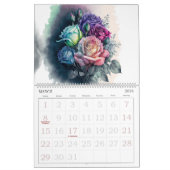 Schöne Abstrakte Blume Kalender (Mär 2026)