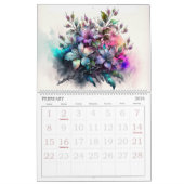 Schöne Abstrakte Blume Kalender (Feb 2026)