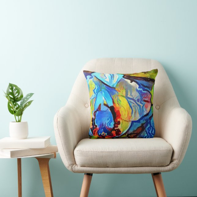 Schöne abstrakte Blume Kissen (Stuhl )