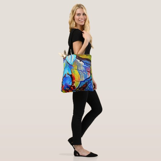Schöne abstrakte Blume Tasche (Am Model)