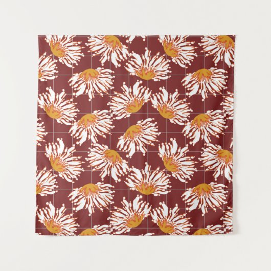 Schöne abstrakte Blume  Wandteppich (Vorderseite)
