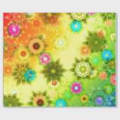 Schöne Abstrakte Blüte Geschenkpapier (Flach)