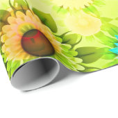 Schöne Abstrakte Blüte Geschenkpapier (Rolleneckpunkt)