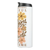 Schöne Abstrakte Blüte in ihrer Zeit Thermosbecher (Nach rechts gedreht)