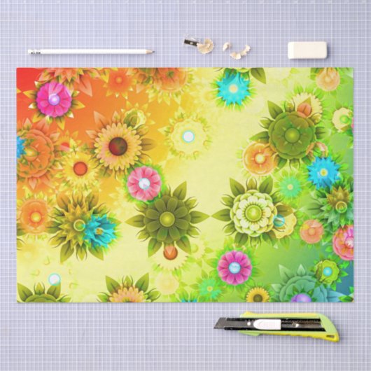 Schöne Abstrakte Blüte Seidenpapier (Handwerk)