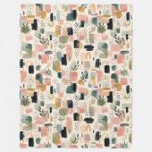 Schöne abstrakte Boho-Regenbogen-Blumen-Decke Fleecedecke (Vorderseite)