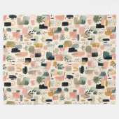 Schöne abstrakte Boho-Regenbogen-Blumen-Decke Fleecedecke (Vorderseite (Horizontal))