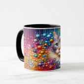 Schöne Abstrakte Cat Tasse (Vorderseite Links)