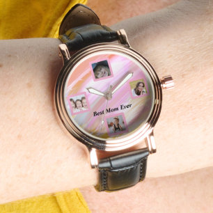 Schöne abstrakte elegante Roségold-Uhr Armbanduhr