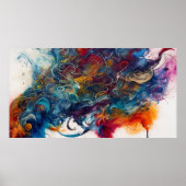 Schöne Abstrakte Farbenpracht Poster (Vorne)